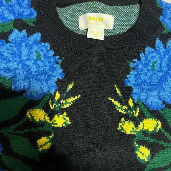 NWT Anthropologie Maeve The Camryn Cropped Crewneck Sweater XXS - Picture 5 of 13